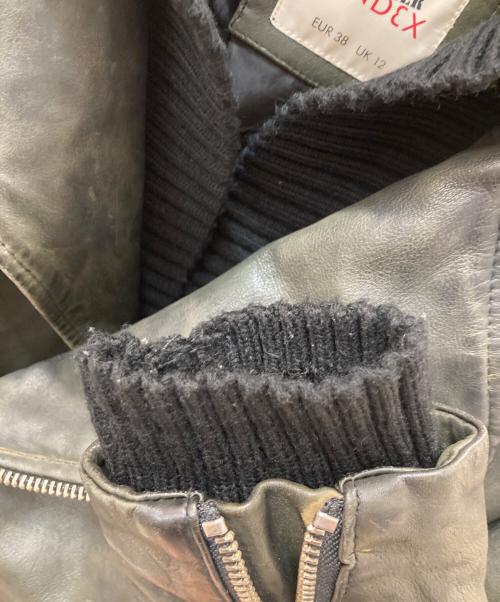 Jean Paul GAULTIER（ジャンポールゴルチェ）Jean Paul GAULTIER (ジャンポールゴルチェ) LINDEX ライダースジャケット グリーン サイズ:38の古着・服飾アイテム