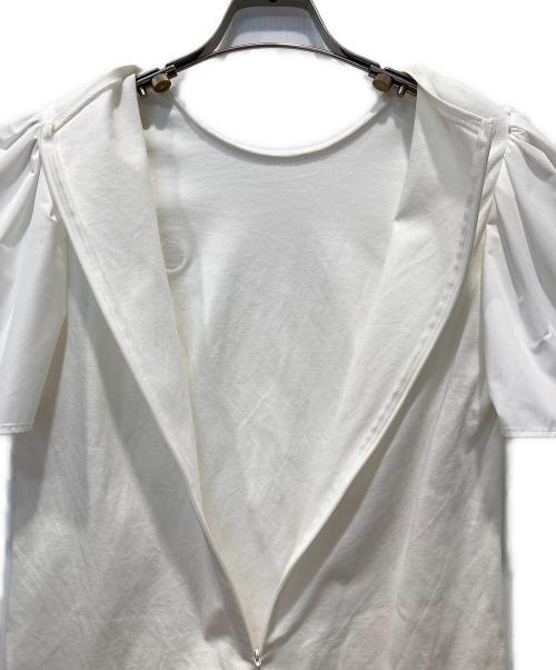 BORDERS at BALCONY（ボーダーズアットバルコニー）BORDERS at BALCONY (ボーダーズアットバルコニー) ブラウス ホワイト サイズ:38の古着・服飾アイテム