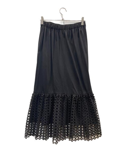 maria（マリア）maria (マリア) PUNCHING MESH CODE FRILL SKIRT ブラック サイズ:F 未使用品の古着・服飾アイテム