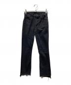 motherマザー）の古着「クロップドフレアスキニー」｜ブラック