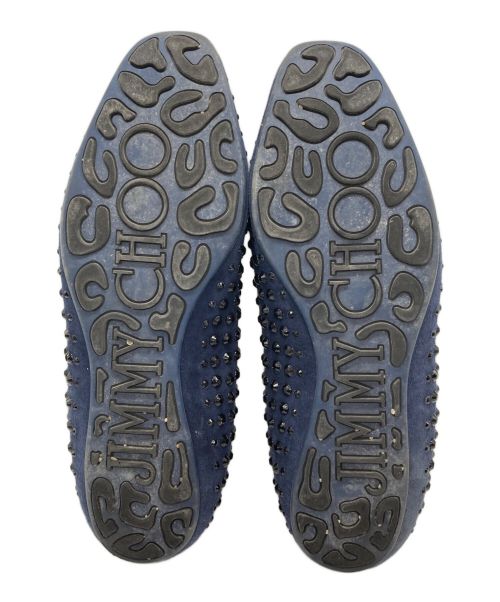 JIMMY CHOO（ジミーチュウ）JIMMY CHOO (ジミーチュウ) スタッズスリッポン ネイビー サイズ:37の古着・服飾アイテム