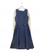 PROPORTION BODY DRESSINGプロポーションボディドレッシング）の古着「ツィードマーメイドワンピース」｜ネイビー