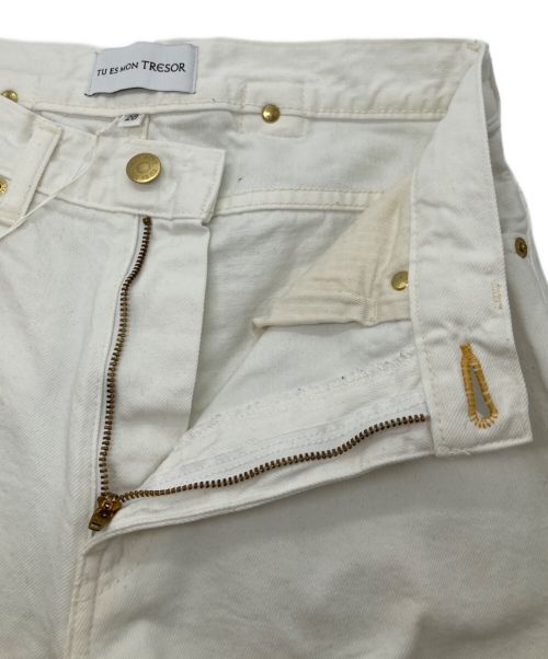 Tu es mon TRESOR（トゥ エ モン トレゾア）tu es mon tresor (トゥ エ モン トレゾア) The Topaz Jean ホワイト サイズ:W26の古着・服飾アイテム