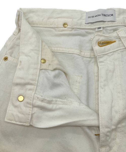 Tu es mon TRESOR（トゥ エ モン トレゾア）tu es mon tresor (トゥ エ モン トレゾア) The Topaz Jean ホワイト サイズ:W26の古着・服飾アイテム