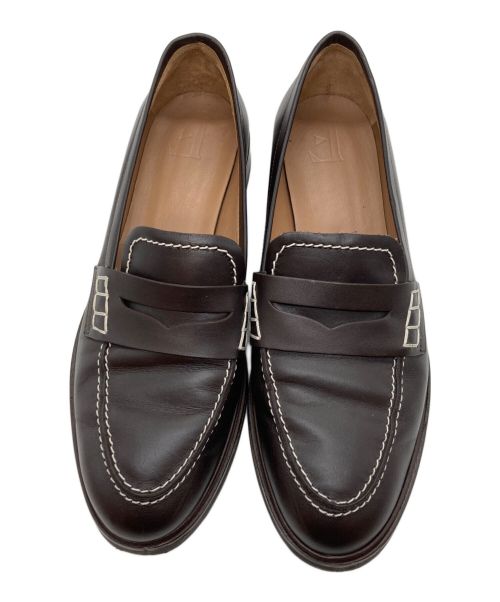 FLATTERED（フラッタード）flattered (フラッタード) コインローファー ブラウン サイズ:39の古着・服飾アイテム