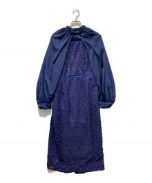 SETA ICHIRO（セタイチロウ）の古着「ノースリーブワンピース」｜ネイビー×パープル