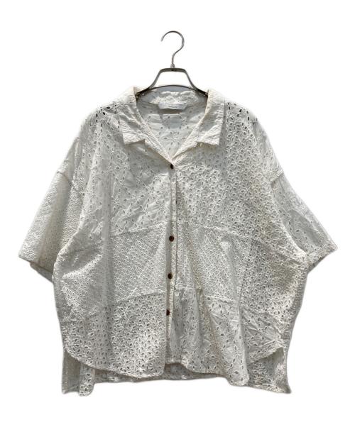 FRAMeWORK（フレームワーク）FRAMeWORK (フレームワーク) カットワーク刺繍半袖シャツ ホワイト サイズ:-の古着・服飾アイテム