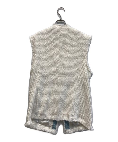 iDea Luce（イデア ルーチェ）IDEA LUCE (イデア ルーチェ) GALENA (ガレナ) ツイードジレ ホワイト サイズ:38の古着・服飾アイテム