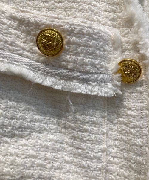 iDea Luce（イデア ルーチェ）IDEA LUCE (イデア ルーチェ) GALENA (ガレナ) ツイードジレ ホワイト サイズ:38の古着・服飾アイテム