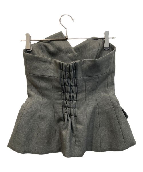 cygne（シーニュ）cygne (シーニュ) フロントボタンビスチェ Nelly グレーの古着・服飾アイテム