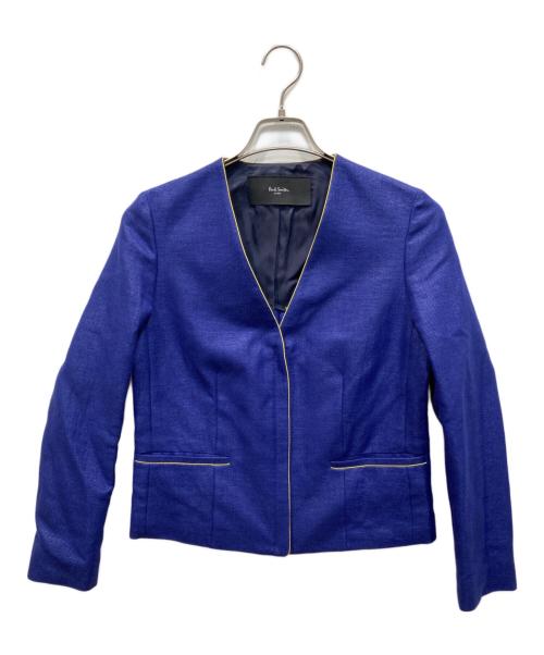 Paul Smith BLACK（ポールスミスブラック）Paul Smith BLACK (ポールスミスブラック) ノーカラージャケットセットアップ ネイビー サイズ:38の古着・服飾アイテム