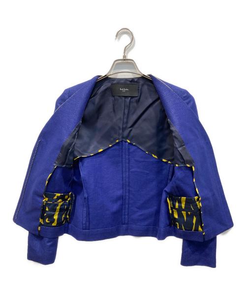 Paul Smith BLACK（ポールスミスブラック）Paul Smith BLACK (ポールスミスブラック) ノーカラージャケットセットアップ ネイビー サイズ:38の古着・服飾アイテム