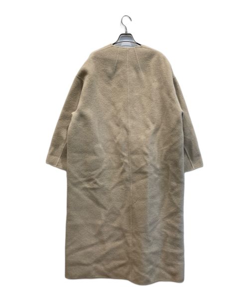 MUSE（ミューズ）MUSE (ミューズ) カシミヤブレンドノーカラーコート ベージュ サイズ:-の古着・服飾アイテム
