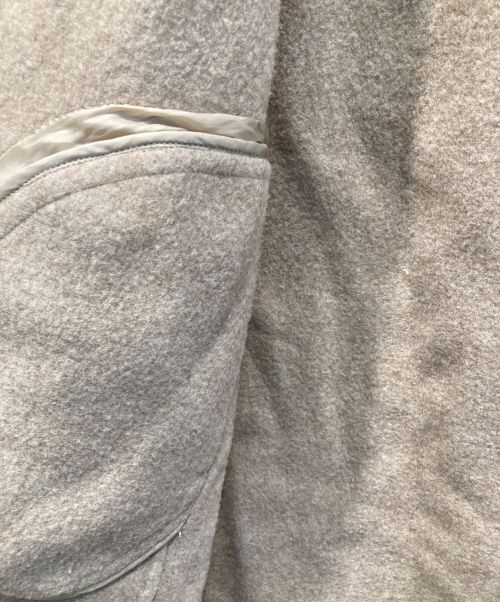 MUSE（ミューズ）MUSE (ミューズ) カシミヤブレンドノーカラーコート ベージュ サイズ:-の古着・服飾アイテム