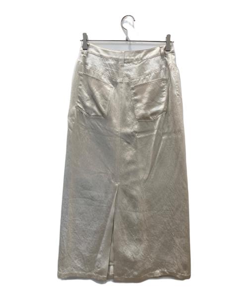 BEAUTY&YOUTH UNITED ARROWS（ビューティーアンドユースユナイテッドアローズ）BEAUTY&YOUTH UNITED ARROWS (ビューティーアンドユースユナイテッドアローズ) アセテートサテン 5ポケットタイトスカート ベージュ サイズ:Sの古着・服飾アイテム