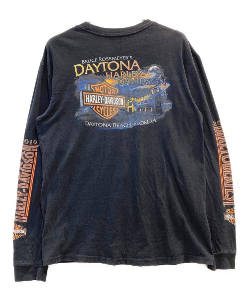 HARLEY-DAVIDSON（ハーレーダビッドソン）HARLEY-DAVIDSON (ハーレーダビッドソン) プリントカットソー ブラック サイズ:Lの古着・服飾アイテム