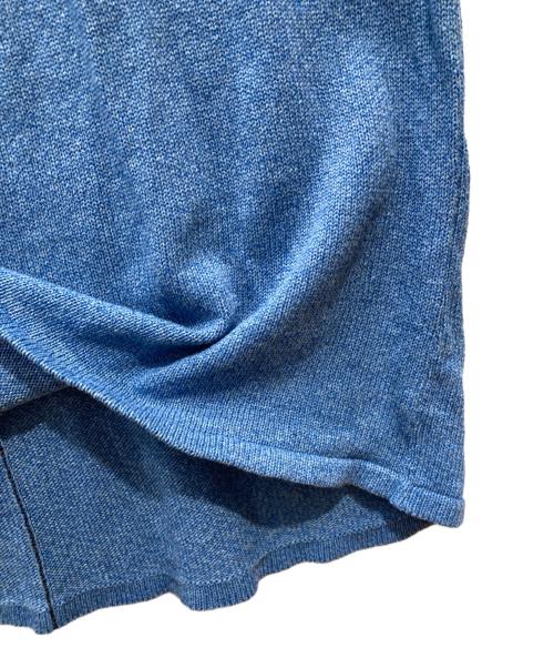 A + TOKYO（エープラス トウキョウ）A + TOKYO (エープラス トウキョウ) サイドカラーラインニットワンピース ブルー サイズ:1の古着・服飾アイテム