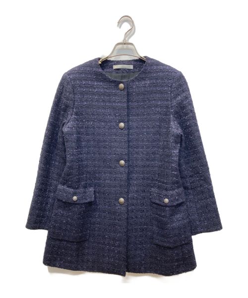 theory luxe（セオリーリュクス）theory luxe (セオリーリュクス) ツイードジャケット ネイビー サイズ:38の古着・服飾アイテム