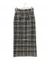 Her lip to（ハーリップトゥ）の古着「Over Check Wool-Blend Skirt」｜ホワイト×ブラック