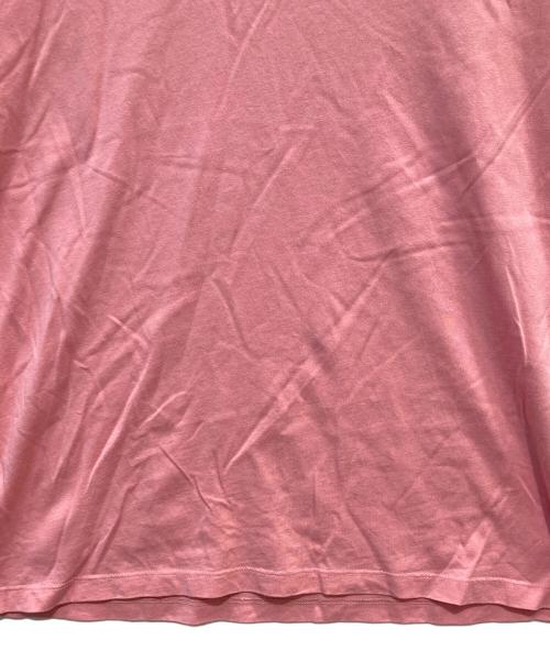 maison kitsune（メゾンキツネ）MAISON KITSUNE (メゾンキツネ) ホットドッグ フォックス クルーネック Tシャツ ピンク サイズ:Ｓの古着・服飾アイテム