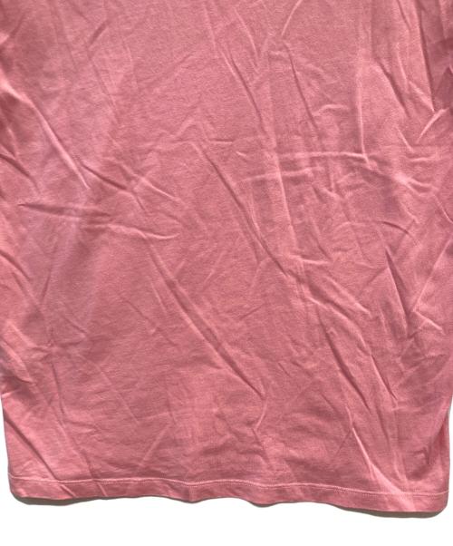 maison kitsune（メゾンキツネ）MAISON KITSUNE (メゾンキツネ) ホットドッグ フォックス クルーネック Tシャツ ピンク サイズ:Ｓの古着・服飾アイテム