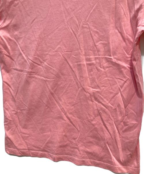 maison kitsune（メゾンキツネ）MAISON KITSUNE (メゾンキツネ) ホットドッグ フォックス クルーネック Tシャツ ピンク サイズ:Ｓの古着・服飾アイテム