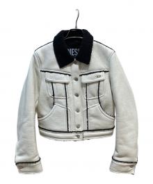DIESEL（ディーゼル）の古着「クロップド ジャケット」｜ホワイト
