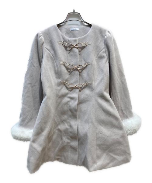 evelyn（エブリン）evelyn (エブリン) リボンビットコート ピンク サイズ:Sの古着・服飾アイテム