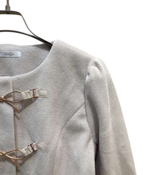 evelyn（エブリン）evelyn (エブリン) リボンビットコート ピンク サイズ:Sの古着・服飾アイテム