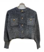 ARPEGE STORYアルページュストーリー）の古着「ラメニットジャケット」｜グレー