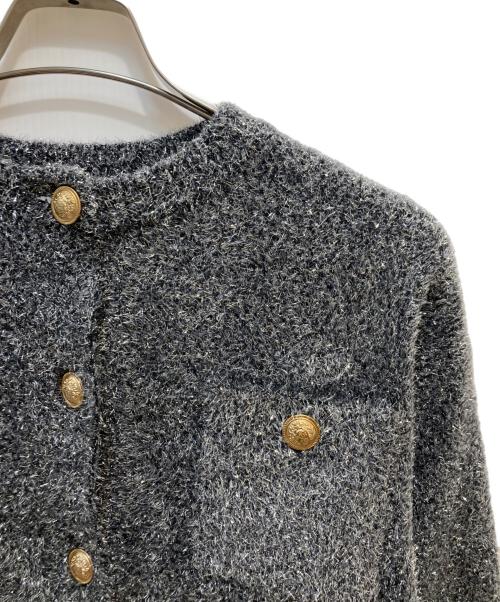 ARPEGE STORY（アルページュストーリー）Arpege story (アルページュストーリー) ラメニットジャケット グレー サイズ:2の古着・服飾アイテム