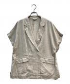 SLOBE IENAスローブ イエナ）の古着「レーヨンリネンハーフスリーブジャケット」｜アイボリー