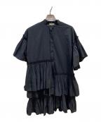 UNITED ARROWS TOKYOユナイテッドアローズトウキョウ）の古着「イレギュラーフリル ワンピース」｜ブラック