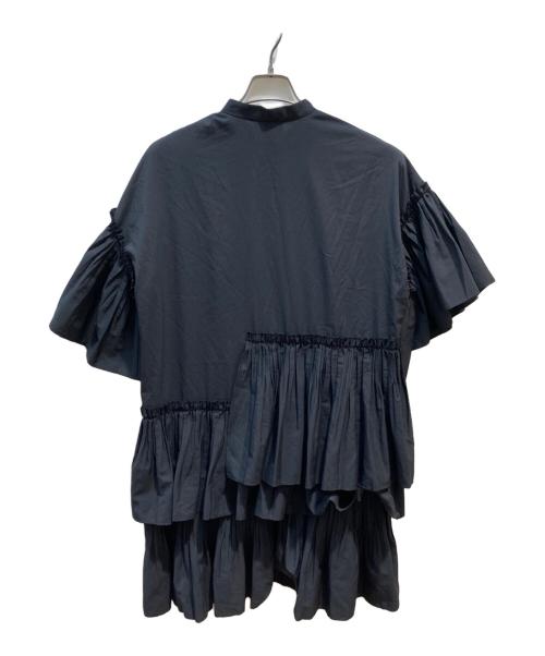 UNITED ARROWS TOKYO（ユナイテッドアローズトウキョウ）UNITED ARROWS TOKYO (ユナイテッドアローズトウキョウ) イレギュラーフリル ワンピース ブラック サイズ:-の古着・服飾アイテム