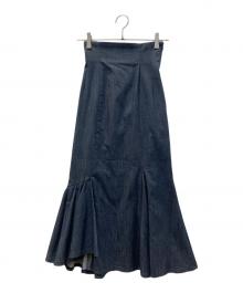 CELFORD（セルフォード）の古着「アシメマーメイドスカート」｜ネイビー