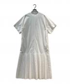 HYKEハイク）の古着「T/C PLEATED SHIRT DRESS」｜ホワイト
