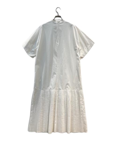 HYKE（ハイク）HYKE (ハイク) T/C PLEATED SHIRT DRESS ホワイト サイズ:1の古着・服飾アイテム