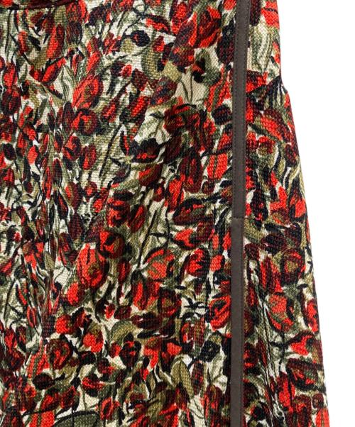 IENA（イエナ）IENA (イエナ) フラワー&レオパードスカート レッド サイズ:36の古着・服飾アイテム