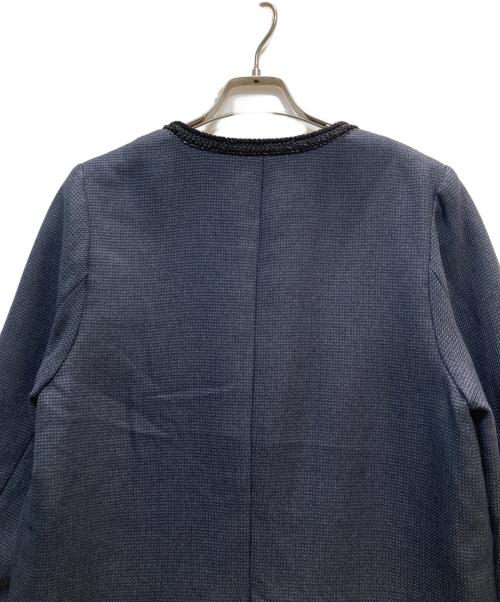 SLOBE IENA（スローブ イエナ）SLOBE IENA (スローブ イエナ) ツィードVネックノーカラージャケット ネイビー サイズ:FREEの古着・服飾アイテム