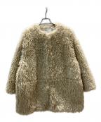 AEWEN MATOPHイウエン マトフ）の古着「フェイクファーノーカラージャケット」｜ベージュ