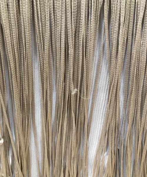 UN3D.（アンスリード）UN3D. (アンスリード) メッシュフリンジニットスカート ブラック サイズ:38の古着・服飾アイテム