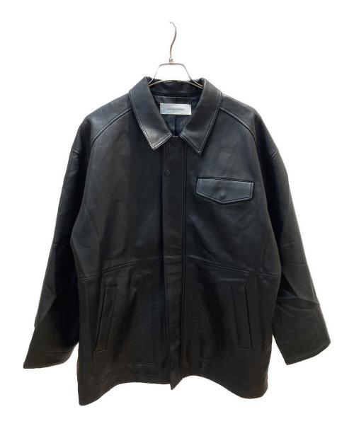 GOOD BETTERBEST（グッドベターベスト）GOOD BETTERBEST (グッドベターベスト) エコレザービッグジャケット ブラック サイズ:1の古着・服飾アイテム