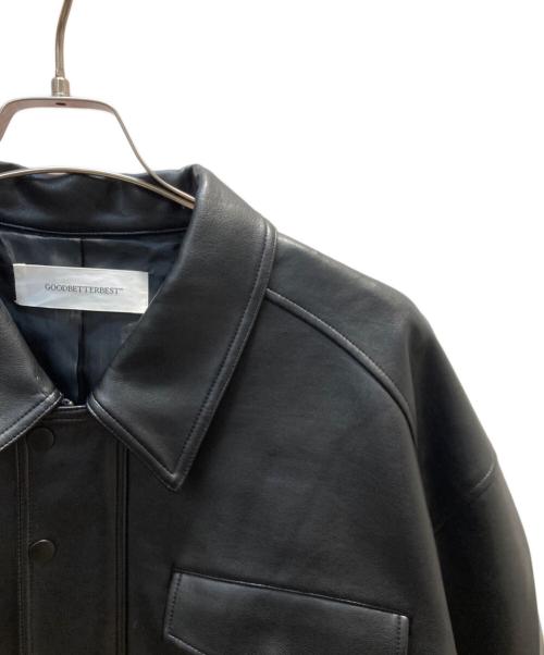 GOOD BETTERBEST（グッドベターベスト）GOOD BETTERBEST (グッドベターベスト) エコレザービッグジャケット ブラック サイズ:1の古着・服飾アイテム