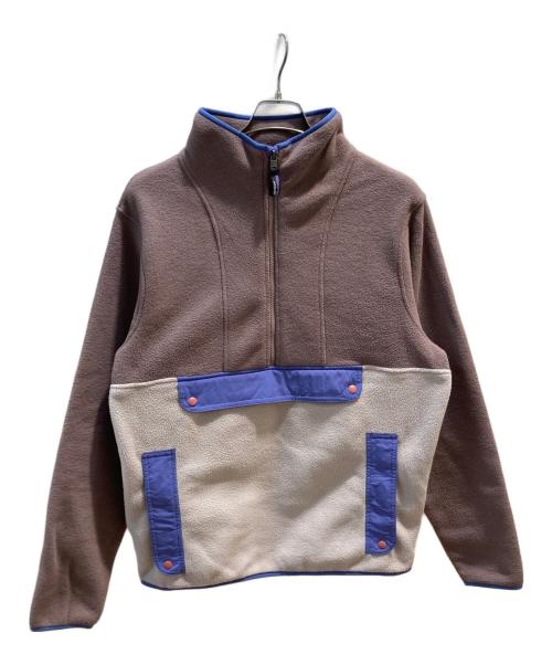 Patagonia（パタゴニア）Patagonia (パタゴニア) ハーフボタン フリースジャケット ブラウン×ベージュ サイズ:Mの古着・服飾アイテム