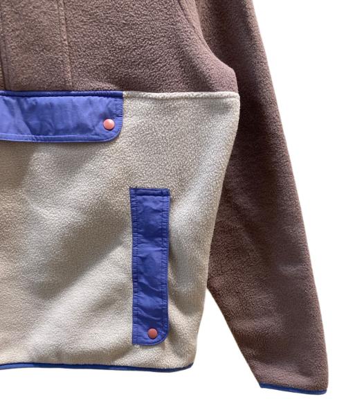 Patagonia（パタゴニア）Patagonia (パタゴニア) ハーフボタン フリースジャケット ブラウン×ベージュ サイズ:Mの古着・服飾アイテム