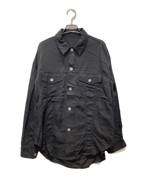 自由区（ジユウク）自由区 (ジユウク) テンセルデニム シャケット ブラック サイズ:38の古着・服飾アイテム