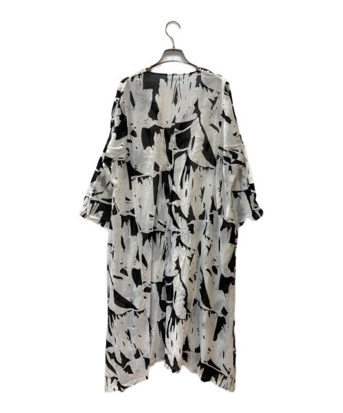 ne quittez pas（ヌキテパ）ne quittez pas (ヌキテパ) 総柄コットンワンピース アイボリー×ブラック サイズ:-の古着・服飾アイテム