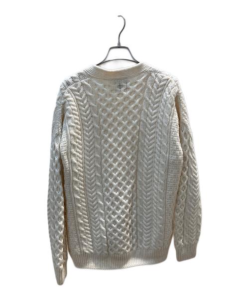 aran WOOLLEN MILLS（アラン ウーレンミルズ）aran woollen mills (アラン ウーレンミルズ) ニットカーディガン ベージュ サイズ:Mの古着・服飾アイテム