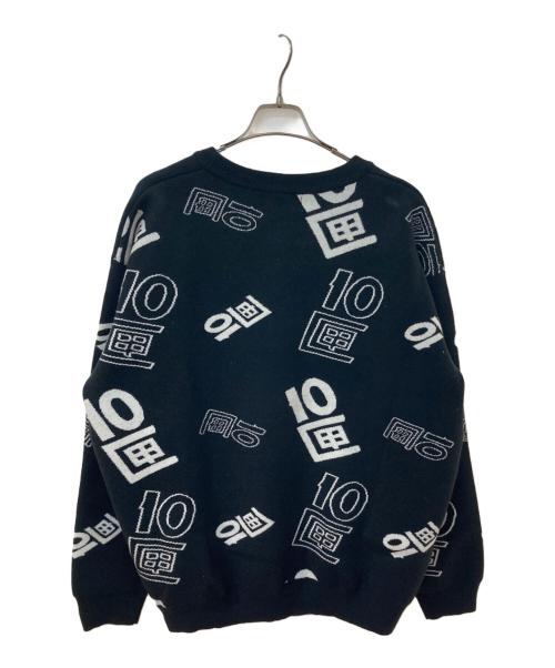 TENBOX（テンボックス）TENBOX (テンボックス) OG Logo Jacquard Sweater ブラック サイズ:M 未使用品の古着・服飾アイテム