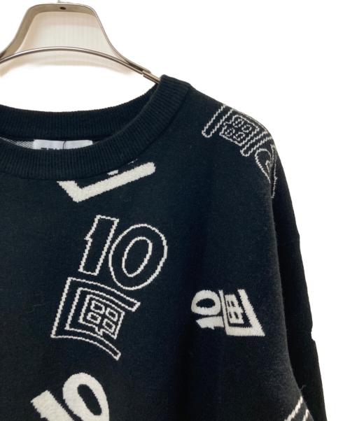 TENBOX（テンボックス）TENBOX (テンボックス) OG Logo Jacquard Sweater ブラック サイズ:M 未使用品の古着・服飾アイテム